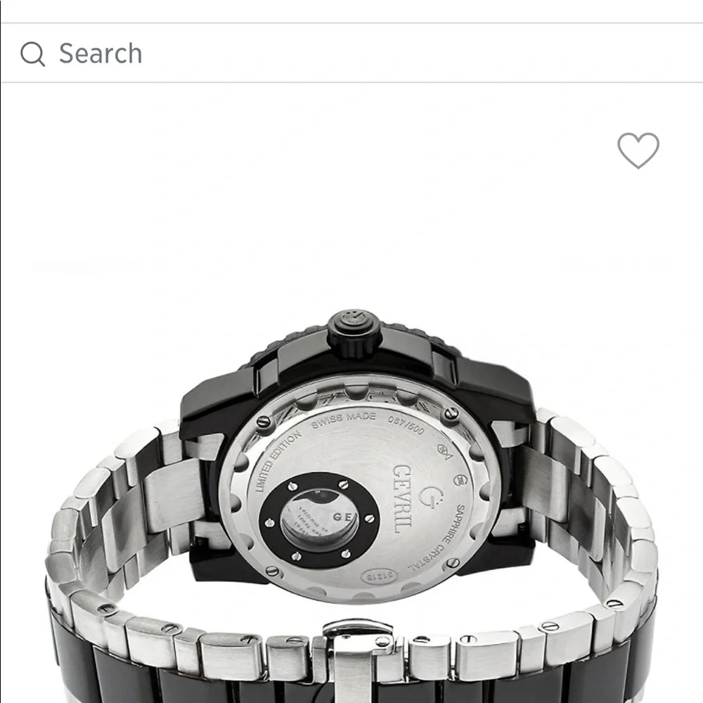 Gevril NWOT Seacloud Stainless Steel Bracelet Watc
